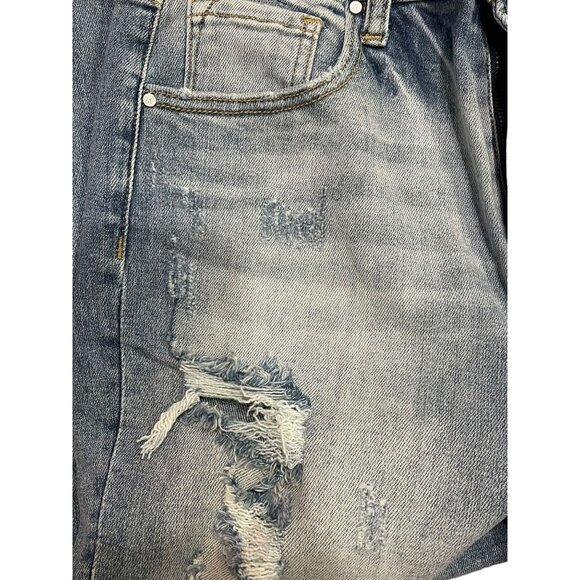 Risen Medium‎ Blue High Rise Girl Friend Capri Jeans - Picture 4 of 5